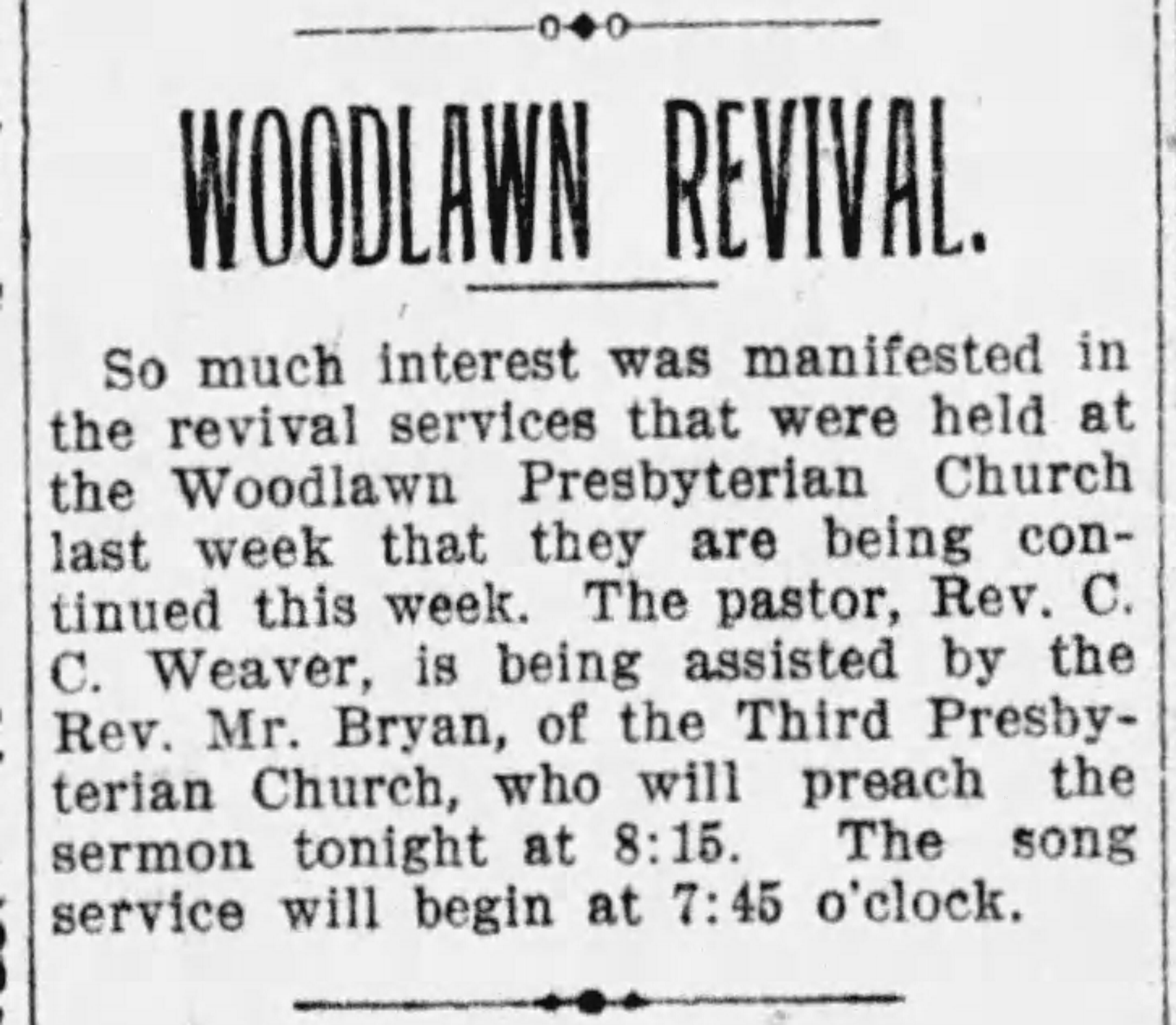 Woodlawn Revival